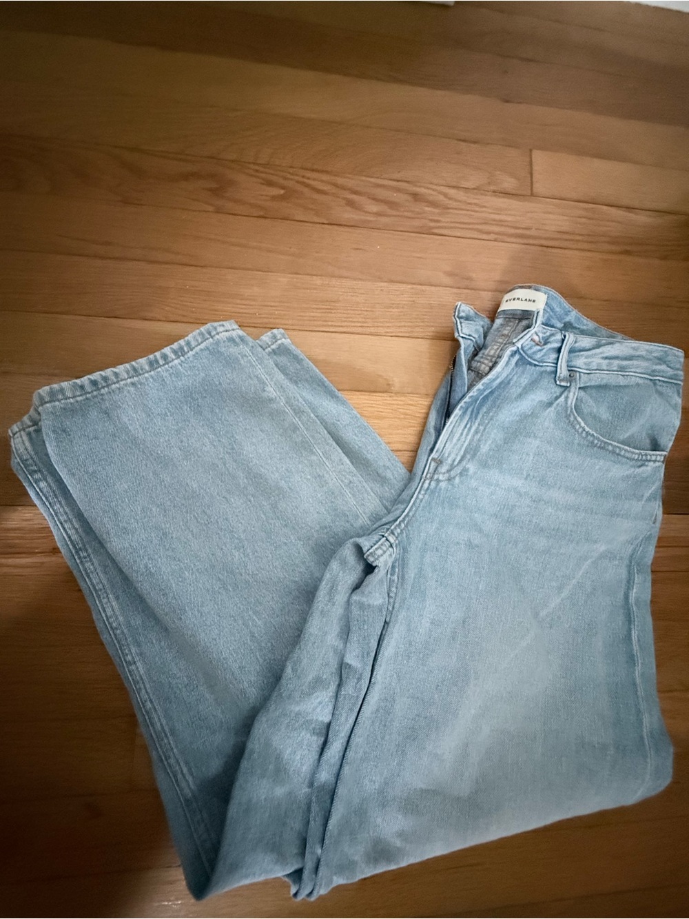 Everlane 100% cotton mid-rise light wash jeans